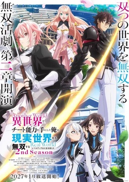 Постер, трейлер и месяц премьеры 2-го сезона «Isekai de Cheat Skill wo Te ni Shita Ore wa, Genjitsu Sekai wo mo Musou Suru: Level Up wa Jinsei wo Kaeta»